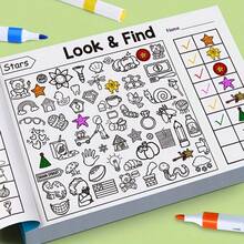 Sách trò chơi săn tìm kho báu tương tác / Rèn luyện kỹ năng não bộ với các câu đố Sudoku, trí nhớ và nhận biết màu sắc / Thẻ giáo dục du lịch bền chắc để sử dụng tại nhà và trường học / Món quà hoàn hảo cho Lễ Tạ ơn, Lễ Phục sinh, Giáng sinh và Năm mới / Sách tìm điểm khác biệt, Tìm điểm khác biệt 2 / Sách tô màu, Sách vẽ - Nhiều màu - Xem 11
