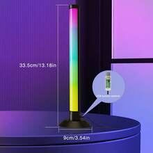 2 piezas Barra de luz LED inteligente, lámpara de mesa con cambio de color RGB, control por botón/control remoto/APP, iluminación ambiental alimentada por USB, atmósfera romántica, barras de luces LED IC RGB sincronizadas con música para PC, fiesta, habitación, sala de juegos - Barra de luz LED - Ver 8