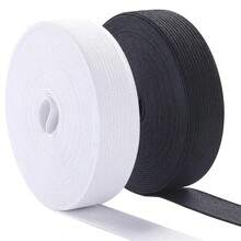 1 Roll 5m/197in High Elastic Durable Elastic Band, Suitable For Various DIY Sewing Crafts/Pants Waistbands/Lingerie Sewing/Garment Accessories, Can Also Be Used For Bundling, Sealing, Office Rubber Bands, And Home Organization - White - View 2