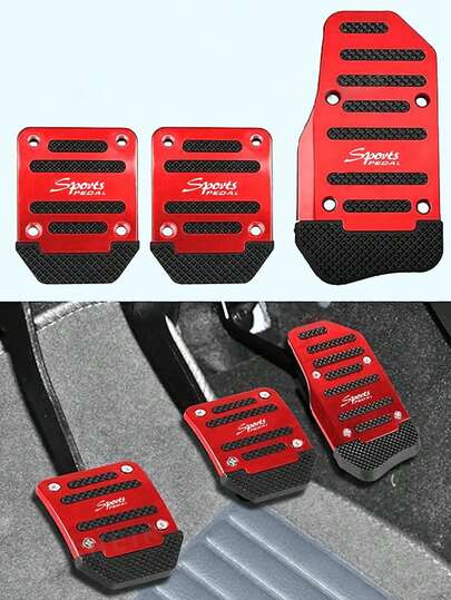 2/3 piezas Pedal de freno y acelerador para coche, Cubiertas antideslizantes para pedales de coche, Pedal de freno y acelerador para transmisión manual/automática, Accesorios para coche
