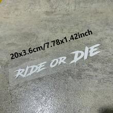 1pc SC MOTO GN Ride Or Die Motorcycle Helmet Decal - Waterproof Vinyl Sticker With Red & White Lettering, Matte Finish, Self-Adhesive For Motorcycle Helmets, Tank Tops, Scooters, Road Bikes - Scratch Cover-Up Decoration, Vibrant Colors, Motorcycle Accessories, Motorcycle Stickers, Outdoor Sports Gear, Bold Graphic Design, Durable Adhesive, Decals, Vinyl Stickers, Stickers For Vehicles, Car Decals