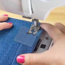 5pcs Iron-On Patches - 5 Colors (Blue Shades) With Heart, Flower, Star & Cloud Shapes For Clothing Decoration & Repair - Durable Fabric For DIY Customization, Clothing Patchwork , Creative Fabric Decoration, Fun Shape Patches, Easy Apply Patches - Multicolor - View 9