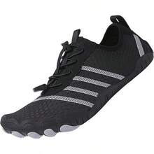 Escarpines para Hombre Zapatos de Agua Zapatos de Deportes Acuáticos Exterior Zapatos de Playa Zapatillas Minimalistas Verano Secado Rápido Antideslizante Interior - Negro Blanco-A100 - Ver 13