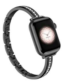 纤细简约女士金色链条表带，可调节耐用金属正式款 表带，兼容 38/40/41/42/44/45/46/49 毫米，兼容 Series Ultra/SE/11/10/9/8/7/6/5/4/3/2/1