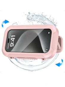 1PC 360 ° Rotating Waterproof Shower Phone Holder, Extendable, Adjustable Angle, Shower Room, Shower, Shower Phone Case, Bathroom Wall Anti Fog High-Sensitivity Cover Installation Box, Mirror, Bathtub, Kitchen, Waterproof Bathroom Touch Screen, Phone Bathroom Decoration For Summer Return To School Bathroom Storage Rack&Corner Rack