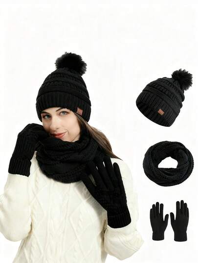 1pc Or 2pcs Unisex Knitted Hat, Warm Knitted Beanie, Thickened, Versatile, Suitable For Daily Outings, Ice Skating, Skiing In Winter