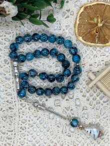 33pcs Tesbih Rosary Beads, Muslim Prayer Beads, Glass Conch Shell Design Bracelet/Necklace - 33 Conch Shells - View 14