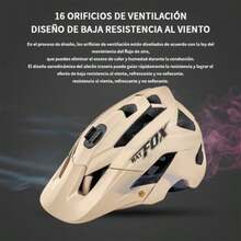FINYQBET Casco de Bicicleta Ultraligero para Adultos, con Visera Extraíble y 13 Ventilaciones, Ajustable para Ciclismo de Montaña y Urbano (56-62 cm(Beige) - Tipo 2 - Ver 7