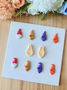 Set de 2 moldes de arcilla polimérica con diseño de gnomos navideños, moldes de plástico de alta precisión para hacer joyas como pendientes, moldes de arcilla para pendientes, adornos y decoraciones navideñas y de invierno