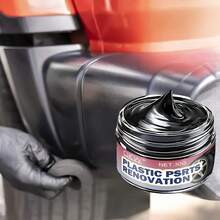 通用汽车塑料仪表盘翻新 - 焕然一新！修复划痕和老化，轮胎涂层和保护，持久亮黑色，多用途涂层蜡，旧车零件翻新 - 1件+海綿 - 查看 4