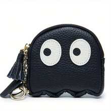Cute Cartoon Genuine Leather Mini Coin Purse With Keychain Pouch Card Holder Organized Zip-Around Purse For Women - For Everyday Use - Perfect Gift For Girls & Teens - 粉色 - 查看 3