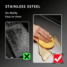 1 pieza de tabla de cortar de acero inoxidable resistente, con 3 tamaños a elegir, adecuada para hornear, amasar masa, procesar carne y cortar verduras, superficie fácil de limpiar, puede proteger la encimera, tabla de cortar de cocina - zk441*40cm*60cm - Ver 8