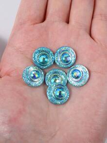 50 piezas/paquete, Rhinestones de resina redondos de 14 mm, Rhinestones de resina coloreados y con efecto AB, Rhinestones de resina de fondo plano para decoración DIY en ropa, bolsos, zapatos y manualidades