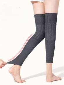 1 Pair Extra Long & Thick Knee Pads, Winter Warm Leg Warmers, Knee Joint Protector For Men & Women, Elderly & Middle-Aged, Long Knee Sleeve Warmers