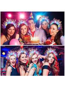 1 szt. Kreatywna, kolorowa, podświetlana opaska LED, dodatek na imprezę, Halloween, Boże Narodzenie, występ sceniczny