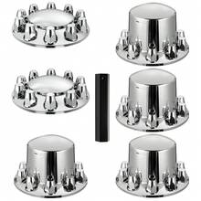 Rear Front Axle Wheel Covers, Dome Axle Cover For Semi Truck, ABS Rust-Resistant Lug Nut Covers, Universal Fit, Installation Tool Included, 2 Front And 4 Rear Axle Hub Covers Combo Kit - 13.86x3.54 Inch and 13.94x8.66 Inch - View 9