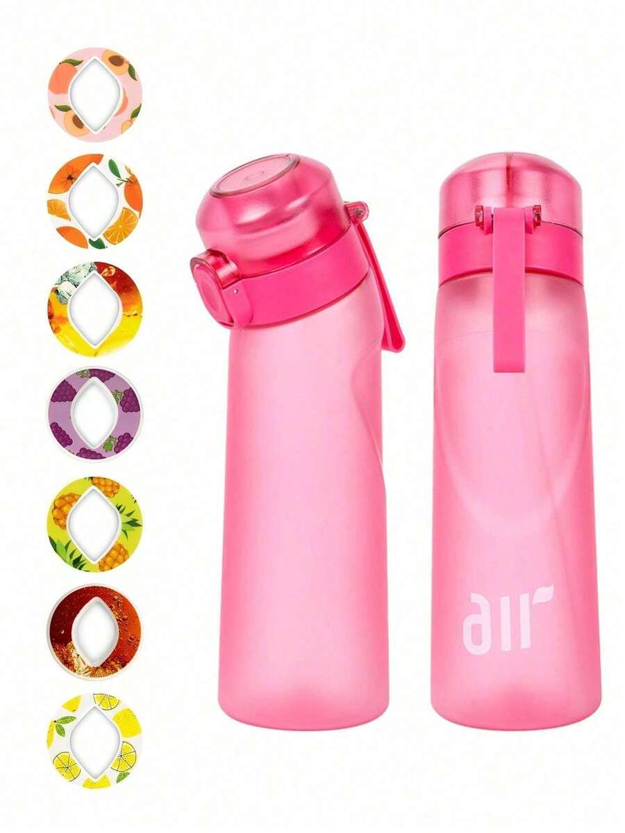1pc Water Bottle With Fragrance Capsule, Contains 1 Random Scented Capsule, 0 Sugar 0 Calorie, With Straw, Suitable For Outdoor Sports, Leak-Proof Design, Applicable For Gym, Running, Sports Etc. - (Fragrance Capsule Only Improves Olfaction, Does Not Change Taste) Will Not Change The Taste Of Water, Only Makes The Water Smell More Fragrant.