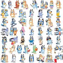 50 Stück neue Bluey Graffiti Aufkleber, süßer blauer Hund Aufkleber Dekoration für Laptop, Handy, Gitarre, Skateboard, Geburtstagsparty Geschenk