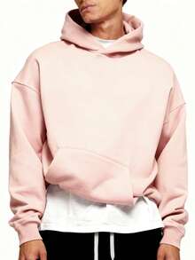 Men's Casual Sports Sweatshirt - Solid Color, Long Sleeve, Knit Fabric, H-Fit, For Hiking & Outdoor Activities, Polyester, Round Neck, Athletic Style Top For Fall/Winter Season