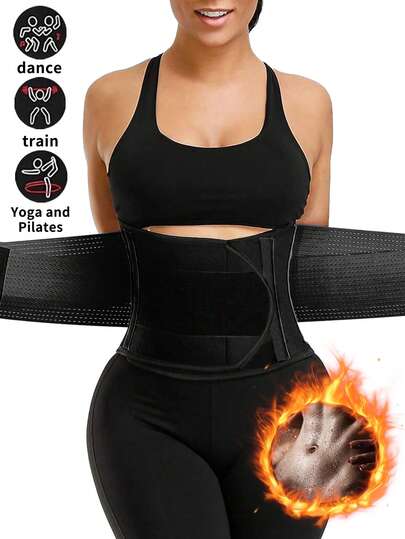 1件装女士运动束腰带，收腰带，塑身腰带，腹部和腰部塑形紧身胸衣，束腰带，腰部塑形器，桑拿腹带，运动束腰带，腹部训练器，健身束腰带，压缩束腰带，腹部控制带，瑜伽跑步束腰带，送朋友的礼物