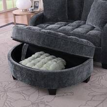 YOGLAD Modern Chaise Lounge Sofa Chair Indoor With Storage Ottoman, 2 Seater Sofa With Chaise Lounge, Irregular Armrest Loveseat Couch With Checkered Cushions And 2 Throw Pillows, Comfortable Fabric Upholstered Small Sofa For Living Room Bedroom Apartment, Easy Assembly - màu đen - Xem 6