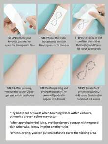 5Pcs Fake Tattoo Temporary Tattoos Semi Permanent Tattoo Floral Letter English Y2K Waterproof Sweatproof Last For 1-2 Weeks Realistic Herbal Juice Anti-Friction Non-Reflective Black For Woman And Men Tattoo Stickers For Arm, Chest, Leg, Abdomen, Waist, Finger, Neck, Spine, Modernist Body Art