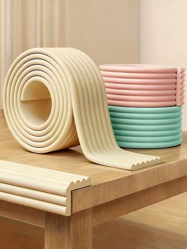 Tira anti-colisión para esquinas de mesas de café en el hogar, material NBR, sin adhesivo, anti-colisión, tira de borde suave para esquinas afiladas de gabinetes, mesas y cajones, protección de muebles, accesorio de muebles modernos, protector de muebles, decoración del hogar, artículos esenciales del hogar, sillas de comedor, muebles, escritorio