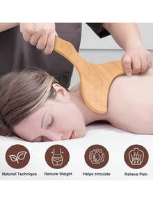 Zestaw drewnianych narzędzi do masażu 6 w 1, narzędzie do masażu z drenażem limfatycznym, ręczne narzędzie do masażu nóg, talii, ramion, rąk i pleców, wałek do masażu całego ciała, odpowiedni do domu, biura, szkoły, podróży i na prezenty świąteczne