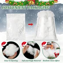1 Pack Christmas Decorations Artificial Snowflakes, Snowman, Fake Snow For Christmas Scene Decor, Soft Fluffy Snow Carpet Under Christmas Tree, DIY Pillow Filler Christmas Decorations Home Christmas Gifts Christmas Decor - Multicolor - View 4