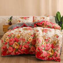 1pc Printed Thick Blanket, Reversible, Soft And Comfortable - Flower Dream - View 15