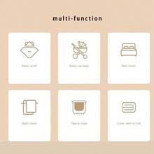 Multifunctional Baby Blanket - Skin-Friendly Soft And Warm Baby Blanket, Suitable For 0-3 Years Old Babies, Comfortable And Durable Coral Fleece, Essential For Newborns, Cute Printed Patterns, Great Gift For Birthday Or Christmas - Beige - View 9