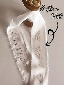 Customizable Butterfly Veil For Brides-To-Be - Elegant White Polyester Bridal Headpiece With Personalized Ribbon, Wedding Accessory, Bridesmaid Gift, Photography Prop, Bridal Shower Gift - Multicolor - View 1