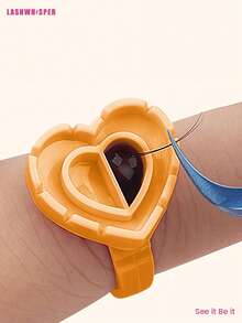 50/100/200/300/500/600/700支装心形睫毛胶收纳盒，睫毛嫁接用品，加厚扇形托盘 - 彩色 - 查看 9