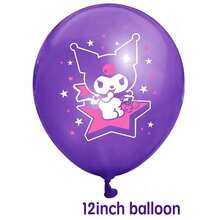 6/24pcs Sanrio Kuromi Party Balloons, Kuromi Cartoon Party Decorations, Theme Party Supplies, Birthday Party Balloons, Holiday Gifts
