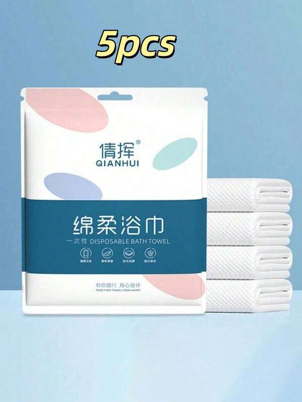 1 set de serviettes épaisses, extra larges, absorbantes et non pelucheuses. Facile à transporter, propre et hygiénique. Convient pour l'hôtel et les voyages. Emballé individuellement pour la décoration de la salle de bain pour les vacances et la maison. Adapté aux soins de la peau, aux déplacements professionnels et aux voyages.