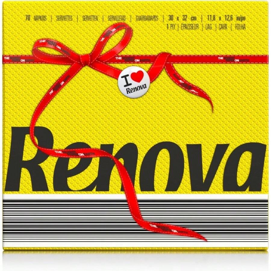 Yellow Paper Napkins - 70 Napkins 30 x 32 cm