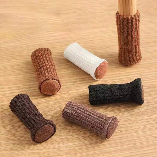 4 piezas de almohadillas antideslizantes y silenciosas para mesa y silla, fundas de cojín duraderas y antideslizantes para el hogar