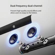 HP Compatible Wired/Wireless Speaker With 360-Degree Surround Sound And RGB Lighting Effects, Teardrop Shape For Enhanced Sound Transmission - Black - View 9