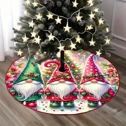 1 Stück Weihnachtsbaum Rock mit Schneemann Design - Runde gewebte Polyester Baumdecke für Feiertage und thematische Partydekoration, perfekt für Zuhause, Büro und Raumdekoration zu Weihnachten, traditionelle Weihnachtsbaummatte, Szenendekoration, Feiertags-Atmosphäre-Dekoration, Heim- und Bürodekoration, Weihnachtsgeschenke, thematische Partydekoration, Weihnachtsdekoration, Weihnachtsbaum-Dekoration