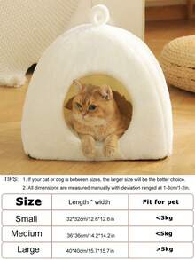 1 件套猫床小猫床，可洗猫床，适合室内猫，超柔软毛绒人造毛皮宠物床，适合小狗和小猫，带防滑底部