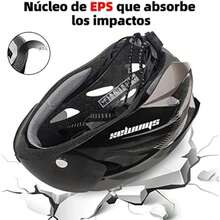 Shinmax Casco bicicleta, Casco para Bicicleta con gafas extraíbles y luz trasera , casco bicicleta de carretera especializado, casco bicicleta montaña ajustable/ligero ultraligero para hombres y mujeres casco ciclismo -T13(Titanio negro) - Tipo 1 - Ver 5