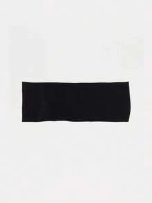 1条黑色波西米亚风运动瑜伽头带，吸湿排汗弹力柔软头巾，男女通用，适合跑步、健身、瑜伽、卸妆、日常佩戴保暖发带，女士头巾，冬季发饰，夏季穿搭 - 黑色 - 查看 3