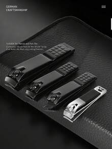 Bộ dụng cụ làm móng tay và móng chân chuyên nghiệp 12/26 món, bộ kìm cắt móng, dụng cụ chăm sóc móng bằng thép không gỉ kèm hộp đựng du lịch, màu đen. - màu đen - Xem 9