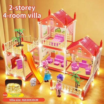Juguetes para casas de muñecas Juguetes para la casa de las niñas Contiene e iluminación