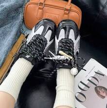 Inner Height Increase Retro Versatile Baseball Training Shoes For Women 2025 Autumn New Green Casual Sports Racing  Shoes Elegant Women's Shoes - White [Upgraded Version] - View 7