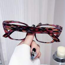 1/3 Pcs Comfortable Spring Hinge Men Women Vintage Cat Eye Reading Glasses Oval Clear Transparent Presbyopic Glasses Magnification +1.0 To +4.0 - 藍色*1 - 查看 10