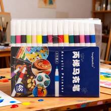 60-Colors Acrylic Markers Set - 60/48/36/24pcs Set Water-Based Coloring Pens For Student Art, Anime, Drawing And Sketching Back To School - Colorful - View 9