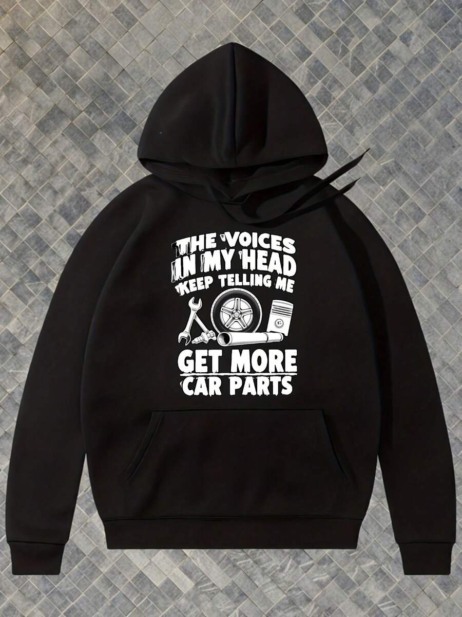 Mens Funny Car Enthusiast Hoodie The In Keep Me To Car Parts Graphic Print Black Retro Automotive Design With Engine Gear Shift Illustration Fit Hooded Sweatshirt For Mechanics Autumn Winter Casual Wear - 款式7 - 查看 1