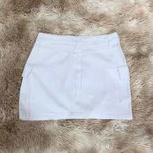 Saia Cargo Feminina com Brilho de Strass Estrela - Branco - Visão 6