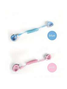 安全防游走腕带系统，带弹簧伸缩绳和可调节绑带 - 柔软舒适的设计，安全贴合，家长监督工具（蓝色） - 非常适合购物、公园、医院、安全带、步行安全带、牵引绳、儿童安全带、儿童安全带、步行助手、耐用结构、轻质材料、日托中心、家长